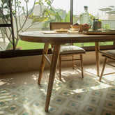 West Village Wooden Four Seater Oval Dining Table - ellementry